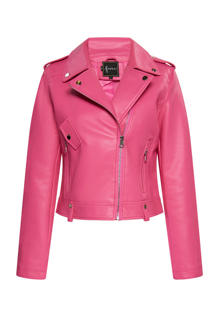 faina Women's Faux Leather Biker Jacket