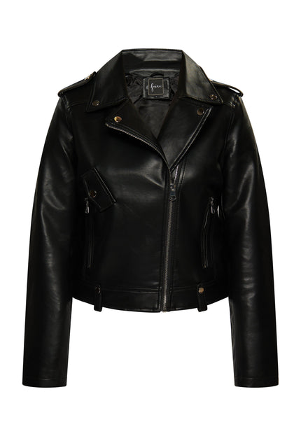 faina Women's Faux Leather Biker Jacket