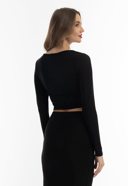 faina Damen Cropped Jersey Top