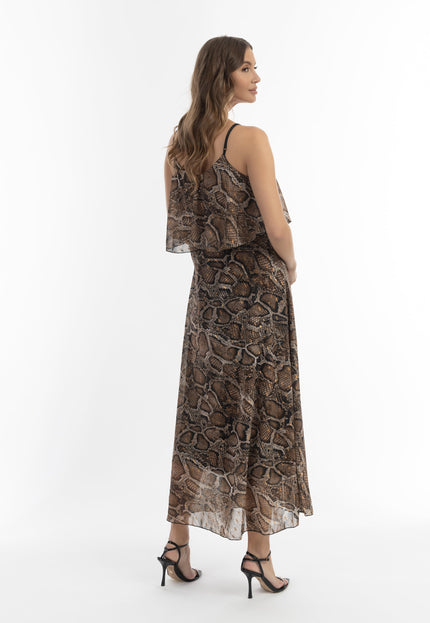 faina Women's Snake Print Maxi Dress