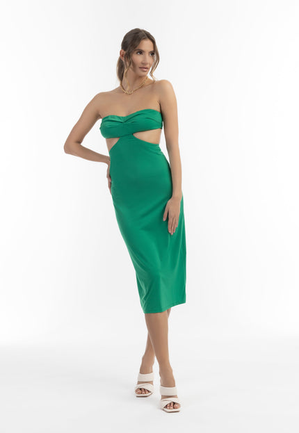 faina Damen Midi Kleid mit Ausschnitten