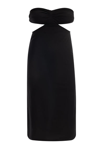 faina Damen Midi Kleid mit Ausschnitten