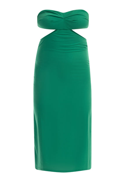 faina Damen Midi Kleid mit Ausschnitten