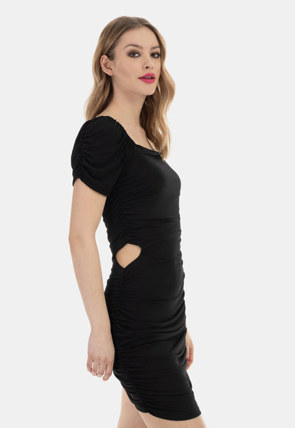 faina Damen Mini Kurzarm Kleid