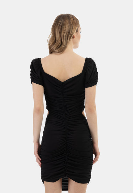 faina Damen Mini Kurzarm Kleid