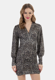faina Damen Langarm Kleid