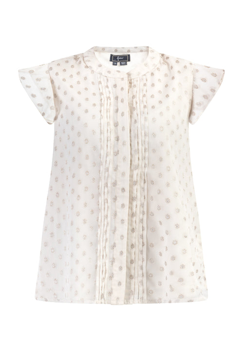 faina Women's Blouse Shirt With Ruffle Sleeves