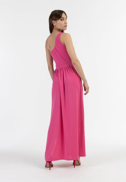 faina Damen Ein-Schulter Maxi Kleid