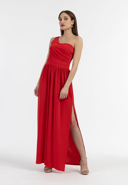 faina Damen Ein-Schulter Maxi Kleid