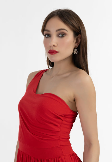 faina Damen One-Shoulder Maxi Kleid