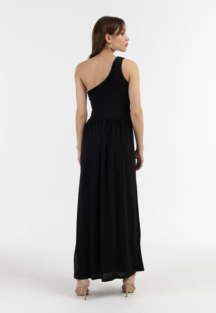 faina Damen Ein-Schulter Maxi Kleid