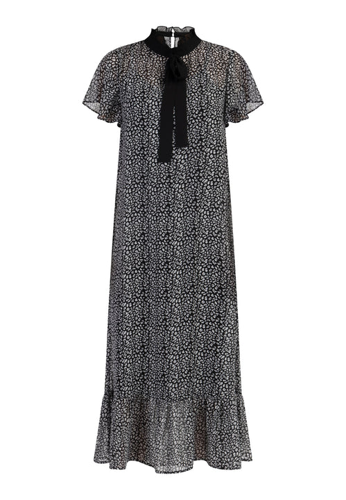 faina Damen Chiffon Midi Kleid