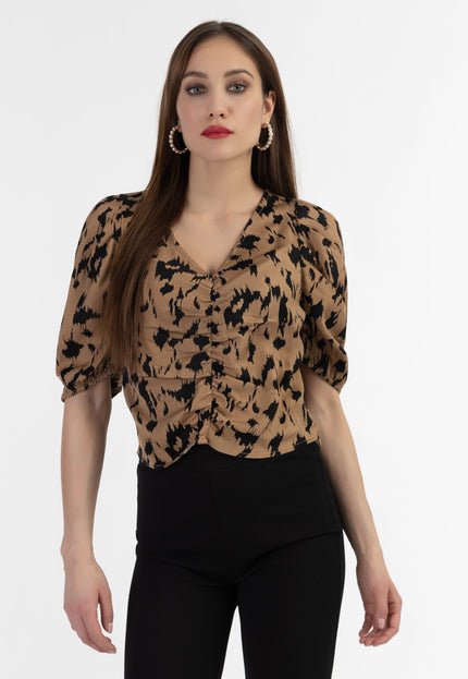 faina Damen Drapierte Bluse