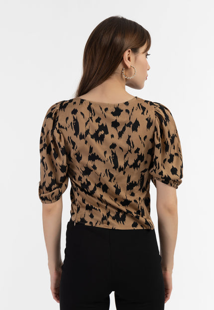 faina Damen Drapierte Bluse