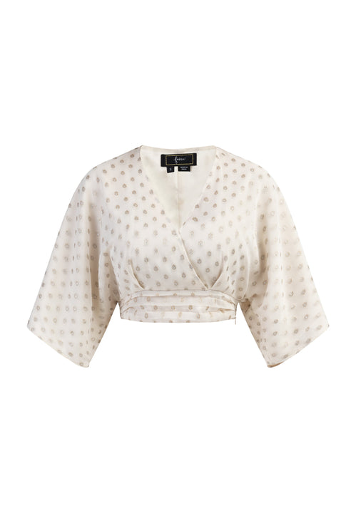 faina Women's Cropped Blouse Top