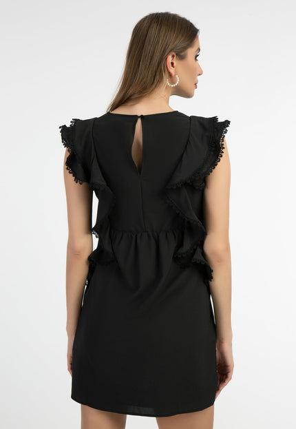 faina Damen Mini Kleid mit Rüschen