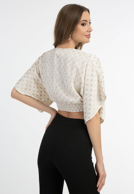 faina Damen Cropped Bluse Top