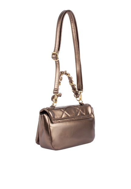 faina Damen Schultertasche im Metallic-Look