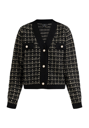 faina Damen-Cardigan im Boucl?©-Look