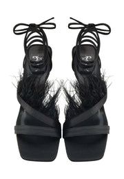 faina Women's Sandal With Feathers