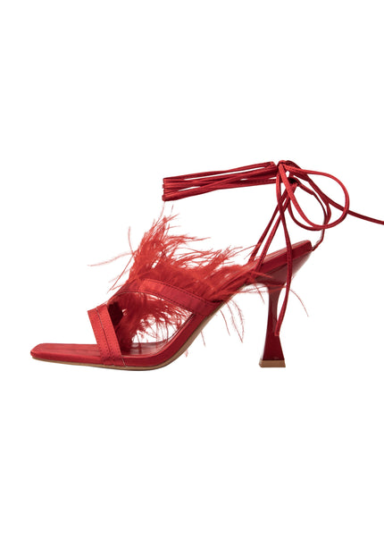 faina Women's Sandal With Feathers