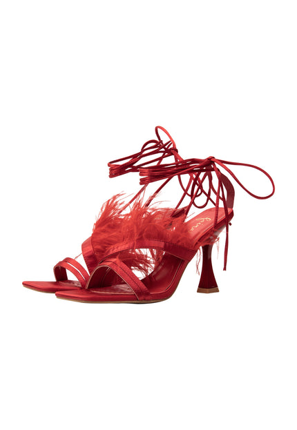 faina Women's Sandal With Feathers