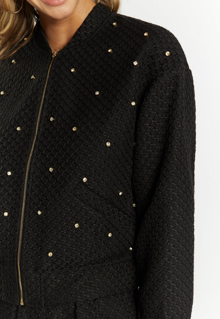 faina Damen Boucé-Jacke mit Strass