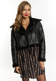faina Damen Lederjacke