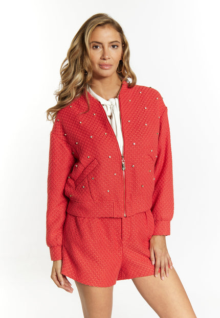 faina Damen Boucé-Jacke mit Strass