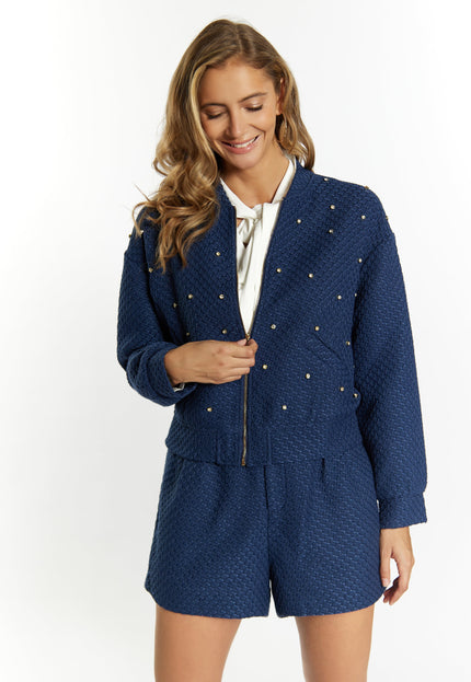 faina Damen Boucé-Jacke mit Strass