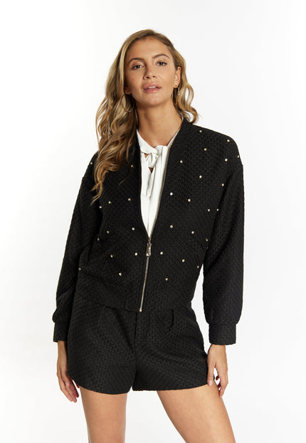 faina Damen Boucé-Jacke mit Strass