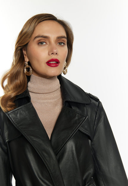 faina Women's Leather Coat