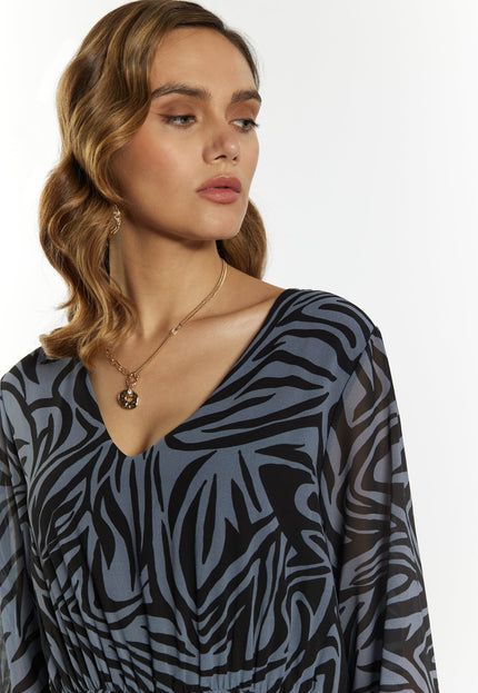 faina Damen Zebra-Print Kleid