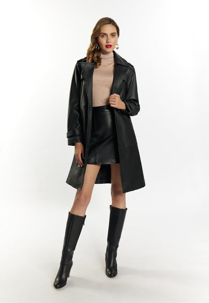 faina Women's Leather Coat