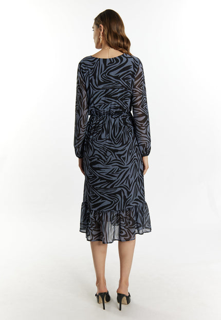 faina Damen Zebra-Print Kleid