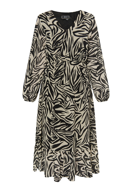 faina Damen Zebra-Print Kleid