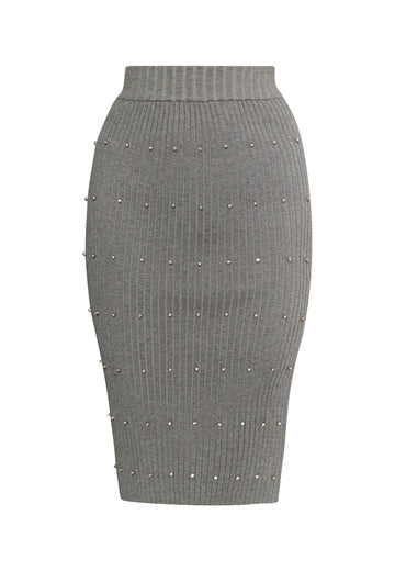 faina Damen Strickrock mit Strass