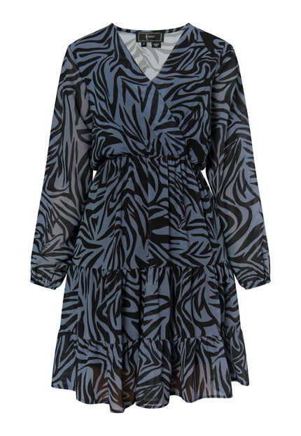 faina Damen Zebra-Print Kleid