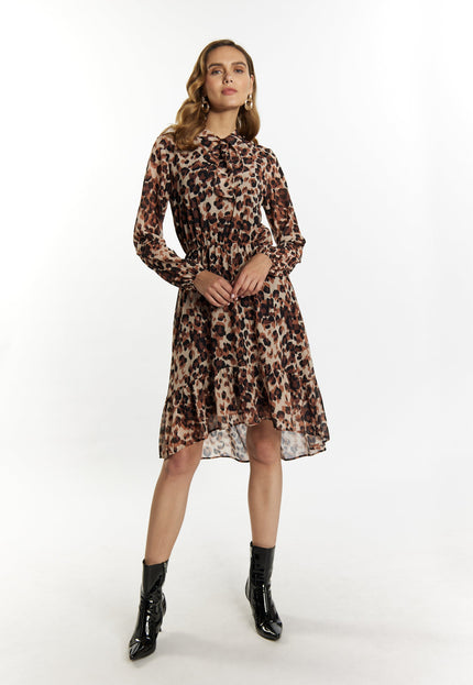 faina Women's Dress With Leopard Print