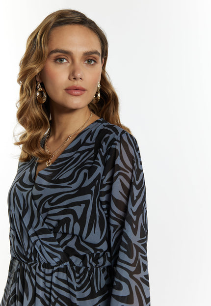 faina Damen Zebra-Print Kleid