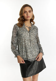 faina Women's Leo Print Blouse