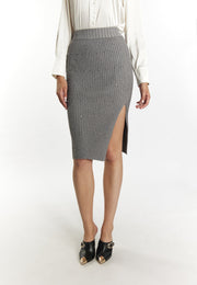 faina Damen Strickrock mit Strass