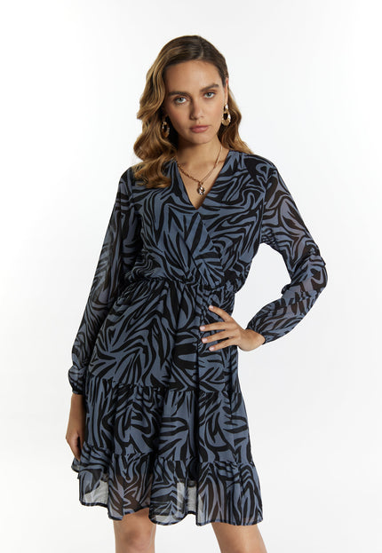 faina Damen Zebra-Print Kleid