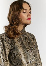 faina Women's Leather Shirt