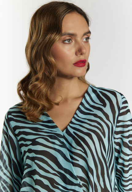 faina Damenbluse mit Zebra-Print