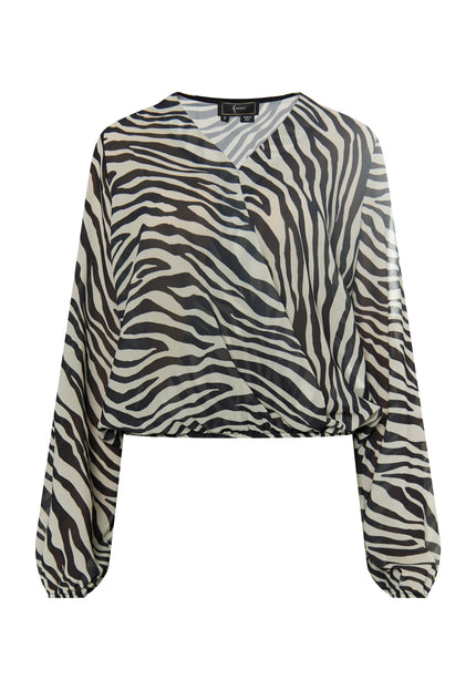 faina Damenbluse mit Zebra-Print