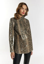 faina Women's Leather Shirt