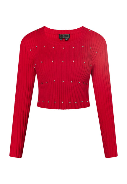 faina Women's Sweater With Rhinestone