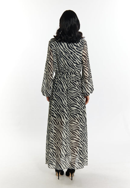 faina Damen Zebra-Print Kleid