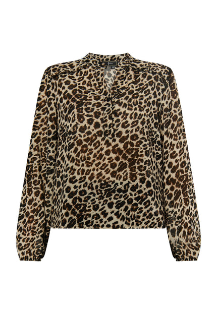 faina Damen Leo-Print Bluse